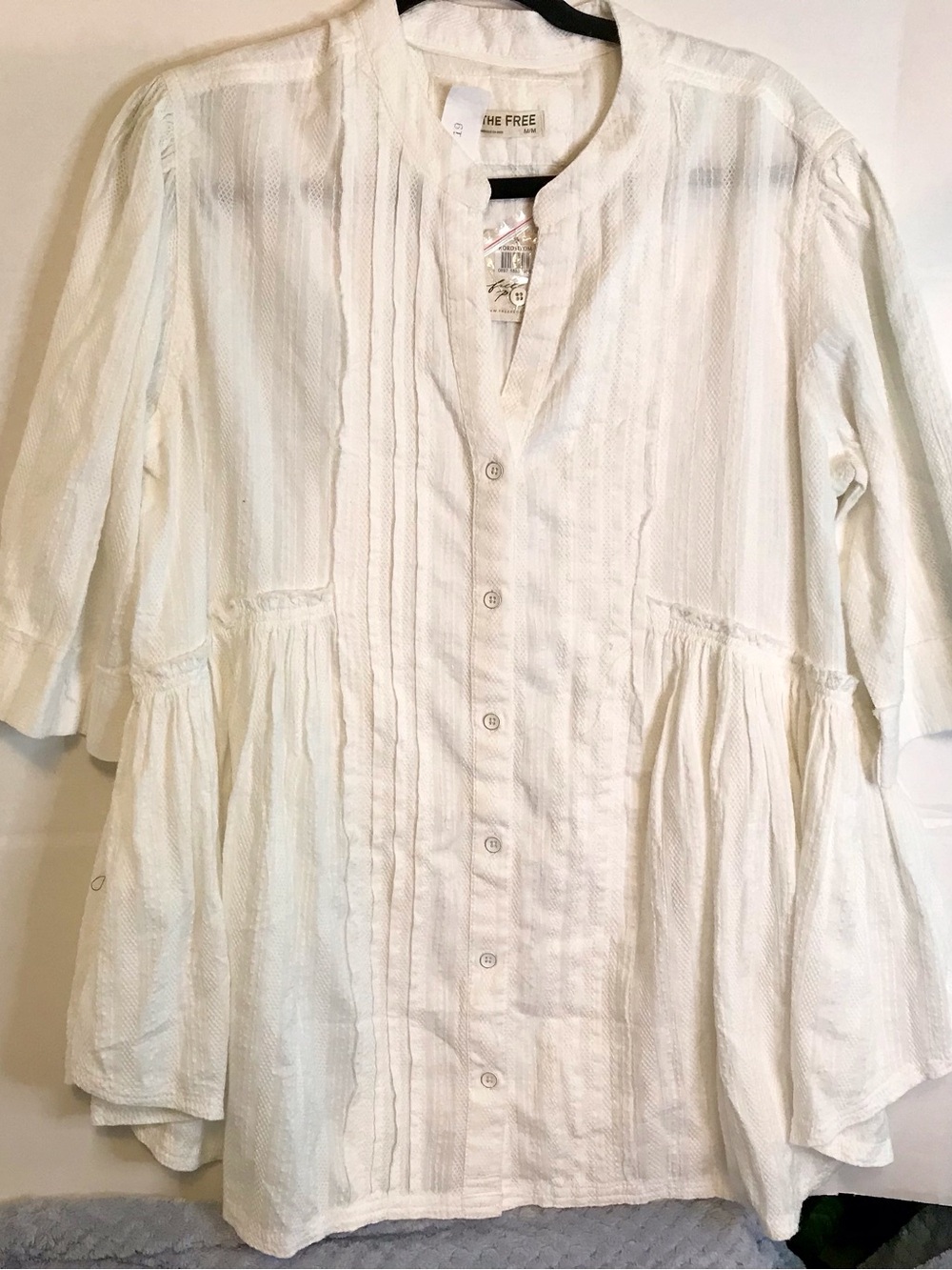 We The Free Willow Button-down Top Ivory Sz Med NWT